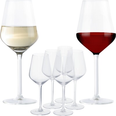 12 x Alpina Weingläser SET Rot - & Weißwein Gläser Edel Wein Klar Modern Design