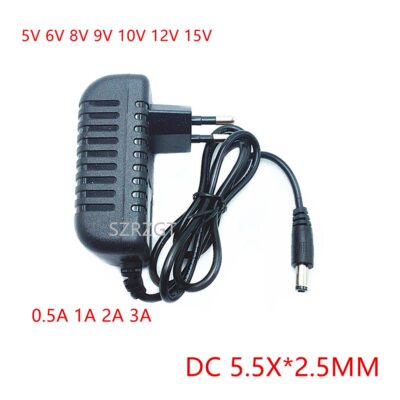 AC110-240V DC5V 6V 8V 9V 10V 12V 15V 0.5 1A 2A 3AUniversal Power Adapter Supply 