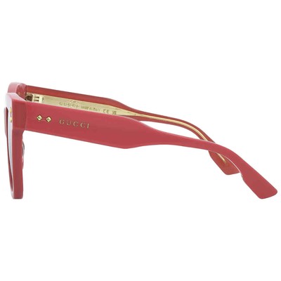 Pre-owned Gucci Green Square Ladies Sunglasses Gg1082s 004 52 Gg1082s 004 52