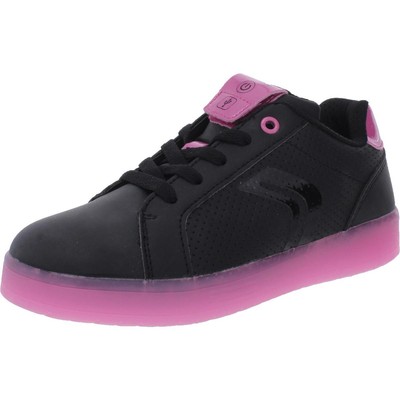 

Черные туфли с подсветкой Geox Respira Girls Kommodor 5 Medium (B,M) Big Kid 3882, Black/fuchsia