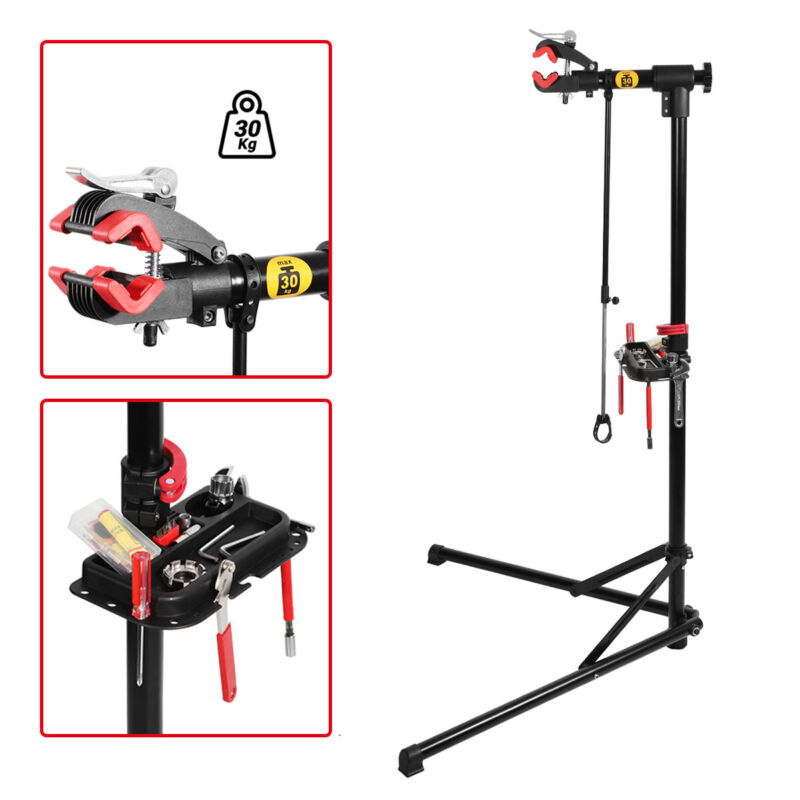 Bike Repair Work Stand Telescopic Arm Adjustable Cycling Bicycle Rack Stand Tool