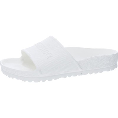 

Birkenstock Женские белые шлепанцы с тиснением и открытым носком 38 BHFO 1288, Белый, BHFO