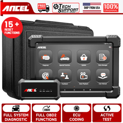 Ancel X7 Full System Bi-Directional Scanner TPMS OBD2 ABS IMMO Diagnostic Tool