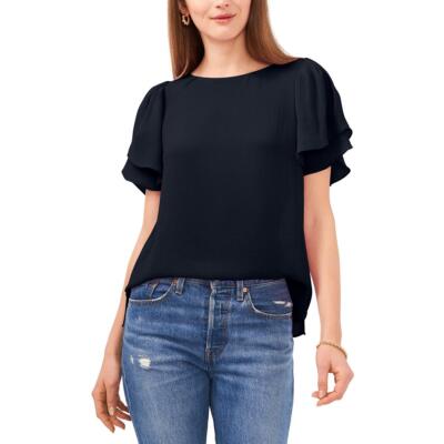 

Женская однотонная блузка Vince Camuto с узором Keyhole Plus BHFO 8250, Classic navy