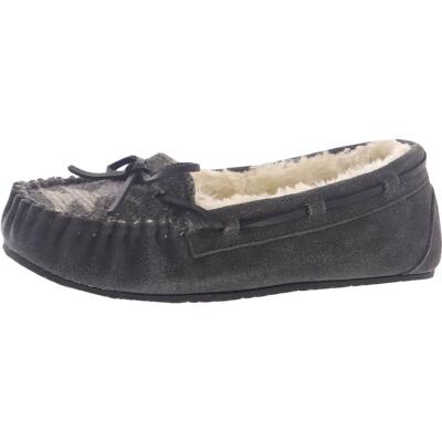 

Женские замшевые ацтекские тапочки Minnetonka Tila, мокасины BHFO 3182, Charcoal/aztec, Tila