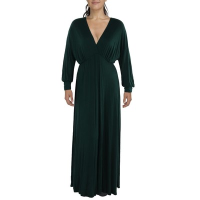 24seven Comfort Apparel Женское зеленое макси-платье во всю длину плюс 2X BHFO 0678