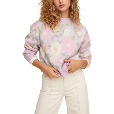 

Женский фиолетовый вязаный топ в рубчик MNG, пуловер-свитер, рубашка  BHFO 6054, Pastel purple