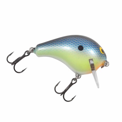 Bagley Balsa Wake 1,  2'', Blue Chartreuse Shad, 5/16 oz  Lure