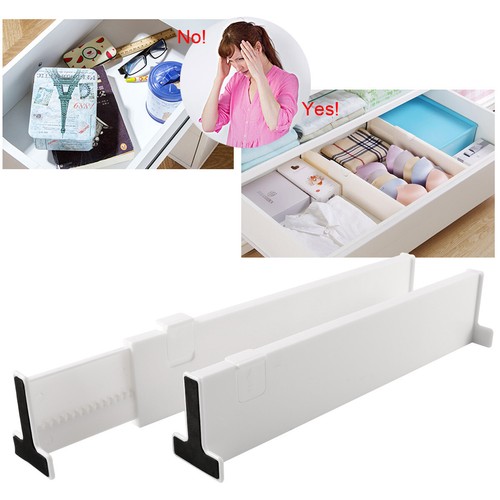 6 8x Drawer Dividers Partition Clip Locked Expandable Bedroom