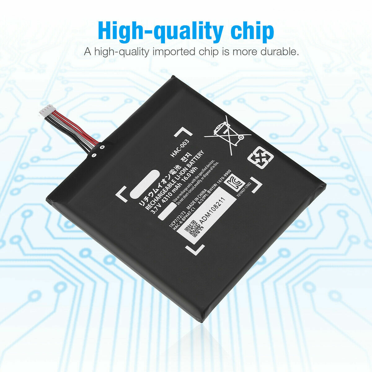 New 4310mAh Rechargeable HAC-003 Replacement Battery for Nintendo Switch Console