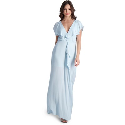 

Женское синее вечернее платье подружки невесты BCBGMAXAZRIA Evette  BHFO 3322, Pale blue