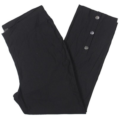 Nicole Miller Womens Black High Rise Ankle Straight Leg Pants XL BHFO 0690