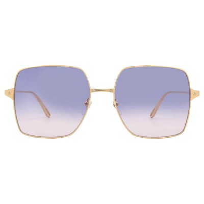 Pre-owned Cartier Violet Gradient Square Ladies Sunglasses Ct0297s 004 57 Ct0297s 004 57 In Purple