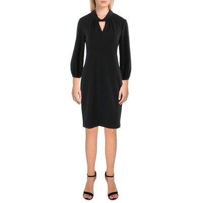 

Женское черное платье-футляр с круглым вырезом Calvin Klein  BHFO 7556, Черный