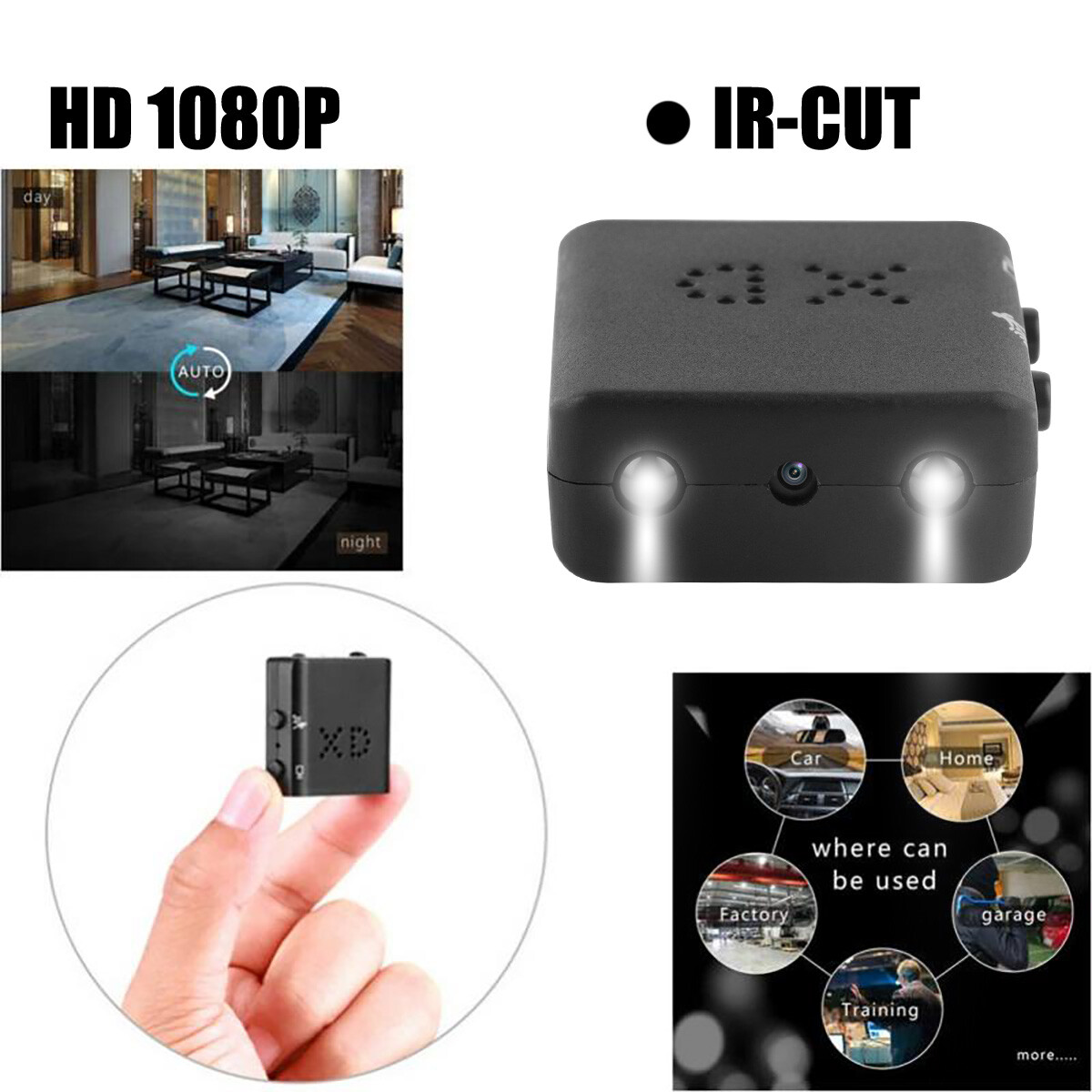 Mini Spy Camera 1080P Home Security Camcorder Night Vision Motion Recorder Cam