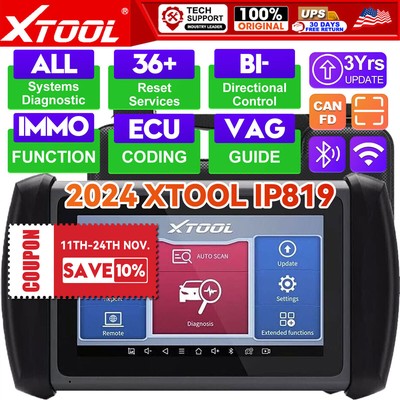 XTOOL IP819 Car Full System Diagnostic Scanner E.CU Coding IMMO Programming Tool