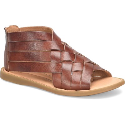 

Женские гладиаторские сандалии на плоской подошве Born Iwa Woven 7 Medium (B,M) BHFO 8233, Dark tan