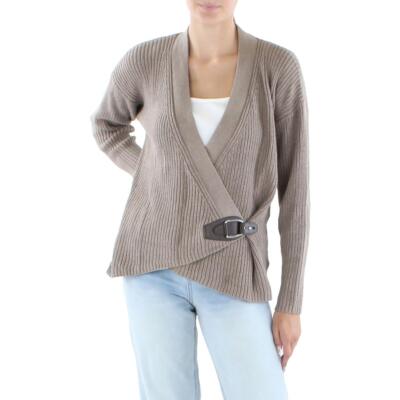 

Женский вязаный кардиган с длинными рукавами и пряжкой Lauren Ralph Lauren BHFO 1360, Brown heather