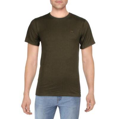 

Мужская зеленая хлопковая футболка с короткими рукавами и вышивкой Champion  BHFO 0078, Army, T0223