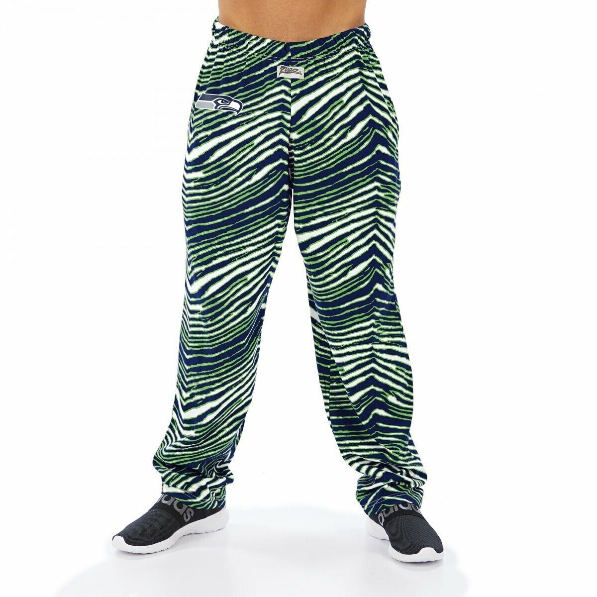 Seattle Seahawks NFL Zubaz Men's Classic Zebra Print Team Logo Pants
