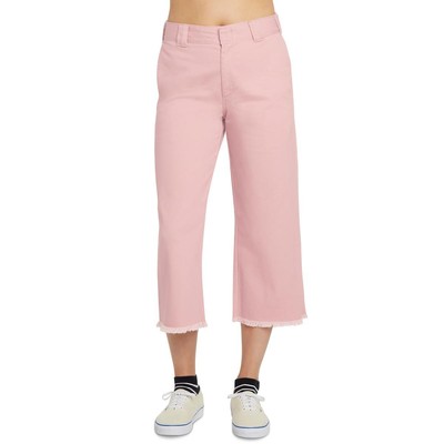 

Женские розовые укороченные джинсы с бахромой по подолу Dickies для подростков  BHFO 2012, Light pink