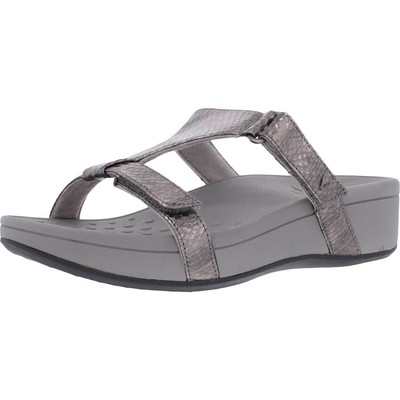 

Женские сандалии на танкетке Vionic Ellie Silver Flats Shoes 7 Medium (B,M) BHFO 2735, Pewter, Ellie