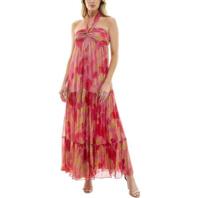 Violet Weekend Womens Pink Metallic Evening Dress Gown Juniors 13/14 BHFO 2067