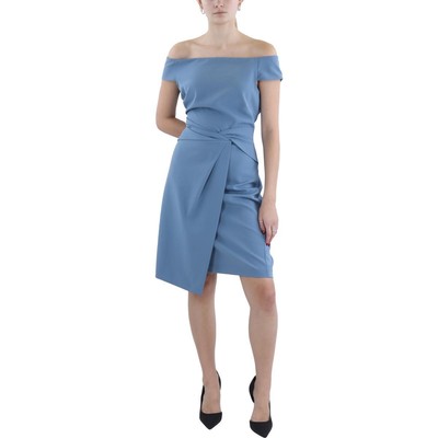 Lauren Ralph Lauren Womens Blue Above Knee Gathered Mini Dress 12 BHFO 9782