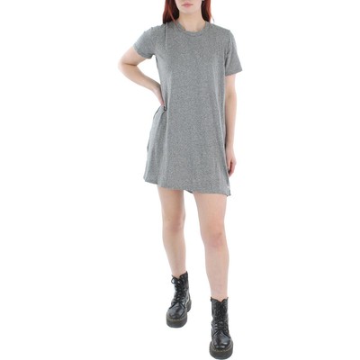 

Женская серая длинная футболка с пуговицами Michael Lauren Top  BHFO 0556, Grey heathered