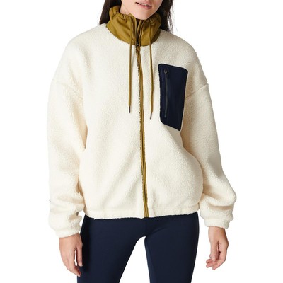 

Sweaty Betty Womens White Faux Fur Short Active Fleece Jacket Coat  BHFO 4322, Lily white, SB6687