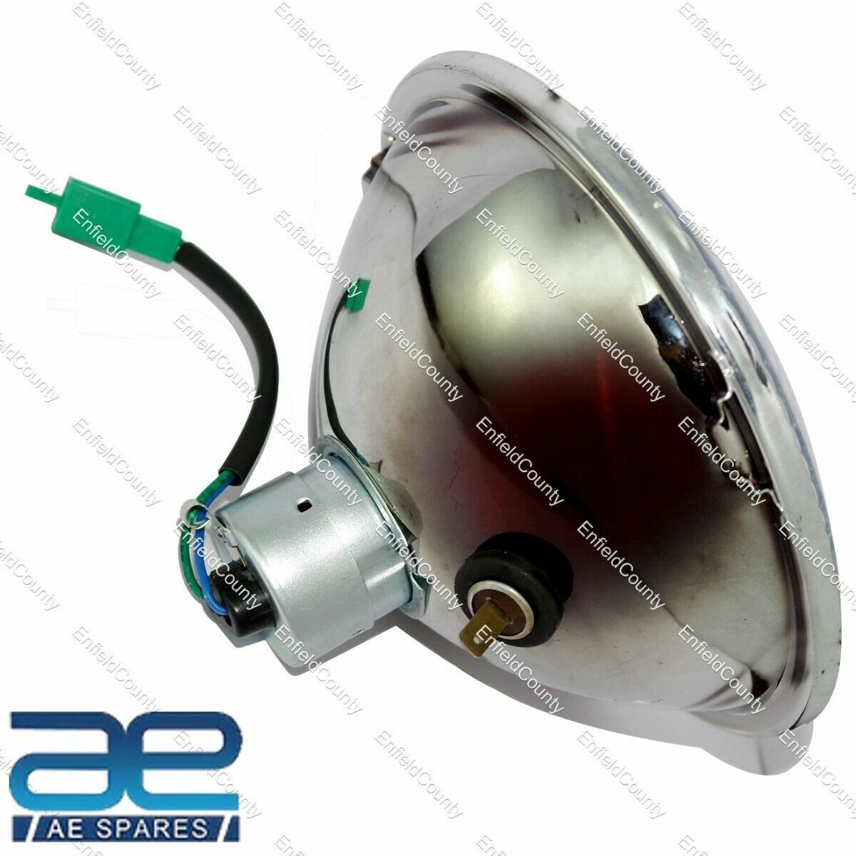 Pair 7" Headlight Beam with Parking Bulb Holder Lucas Replica For Norton Royal Enfield