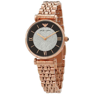 Emporio Armani Gianni T-Bar Кварцевые женские часы с коричневым циферблатом AR11402