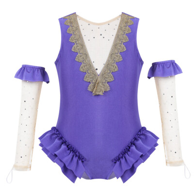 Kids Girls Showman Costume Leotards + Cape Halloween Cosplay Party Performance