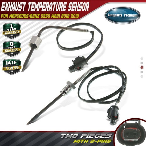 2x Exhaust Gas Temperature EGT Sensor for MercedesBenz S350 W221 3.0L