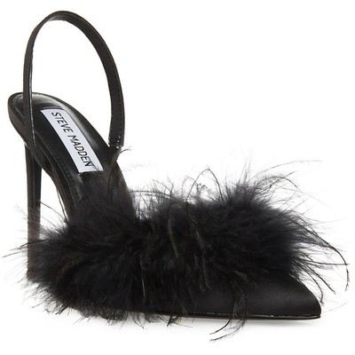 Steve Madden / женские туфли-лодочки Alexis из черного атласа, размер 7,5 (B,M), BHFO 4970