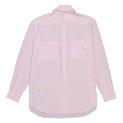Pre-owned Burberry Pale Candy Pink Ivanna Silk Crepe De Chine Oversized Shirt, Brand Size