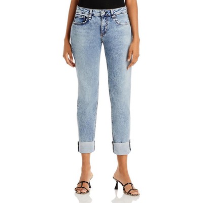 Женские джинсы бойфренда из синего денима Rag & Bone с необработанным низом и низкой посадкой 24 BHFO 3227