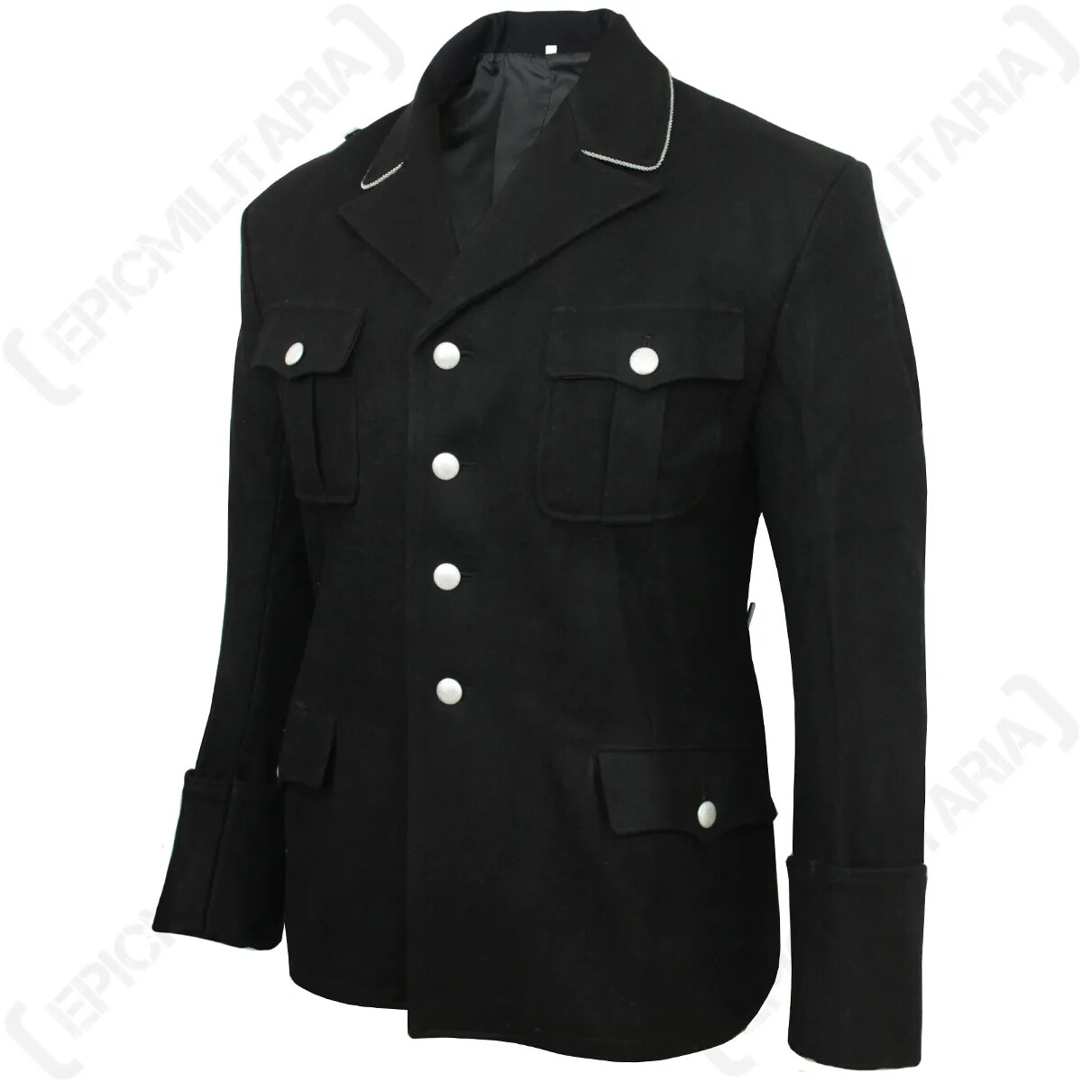 Pre-owned 100% Mens Army Elite Black M32 Officers Tunic - Ww2 Wool Repro Uniform Quality Coat