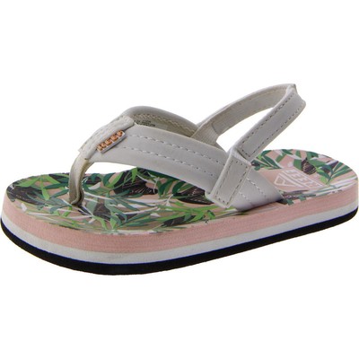 Белые шлепанцы Reef Girls Little Ahi для малышей 8 лет, средний размер (B, M), BHFO 2494