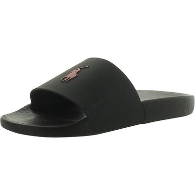 Горка Polo Ralph Lauren женская Polo Slide черная для бассейна, 12 средних (D) BHFO 0595