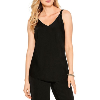 

Nic + Zoe Женская майка без рукавов с двойным V-образным вырезом Cami Shell BHFO 5312, Black onyx