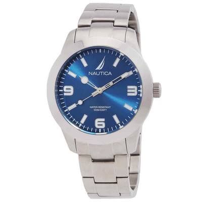 Мужские часы Nautica Pacific Beach с синим циферблатом NAPPBF202