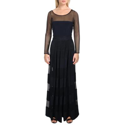 

Женское вечернее платье макси темно-синего цвета Betsy - Adam Illusion  BHFO 4296, Navy
