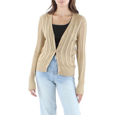 

Lauren Ralph Lauren Womens Tan Open Front Cardigan Sweat Jacket  BHFO 9369