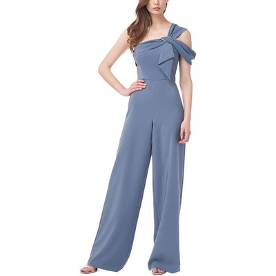 Женский синий комбинезон с широкими штанинами на одно плечо JS Collections 16 BHFO 6973