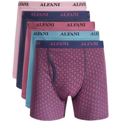 

Alfani Mens 5PK Влагоотводящие трусы-боксеры BHFO 0259, Mauve combo, 100144548