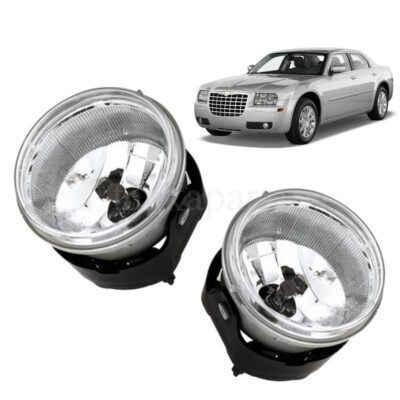 Pair Fog Lights For 2005-2010 Chrysler 300 Touring 3.5L 2007-2009 Jeep Wrangler