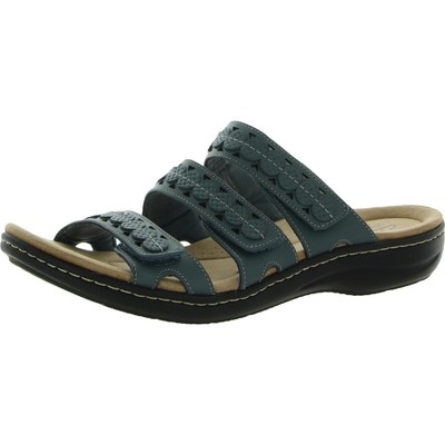 

Женские сандалии Clarks Laurieann Cove, синие шлепанцы, 7, широкие (C,D,W) BHFO 0619, Blue/grey