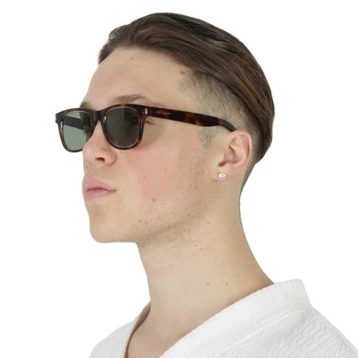 Pre-owned Saint Laurent Green Square Unisex Sunglasses Sl 51 Rim 003 50 Sl 51 Rim 003 50