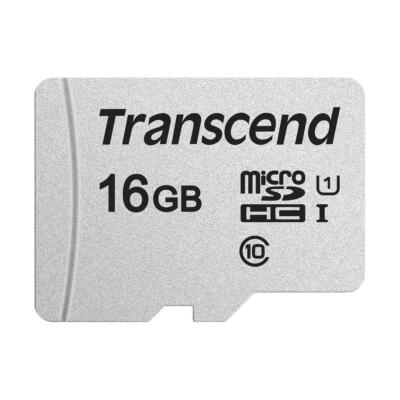 Карта памяти Transcend 16 ГБ 300S UHS-I U1 microSDHC с SD-адаптером